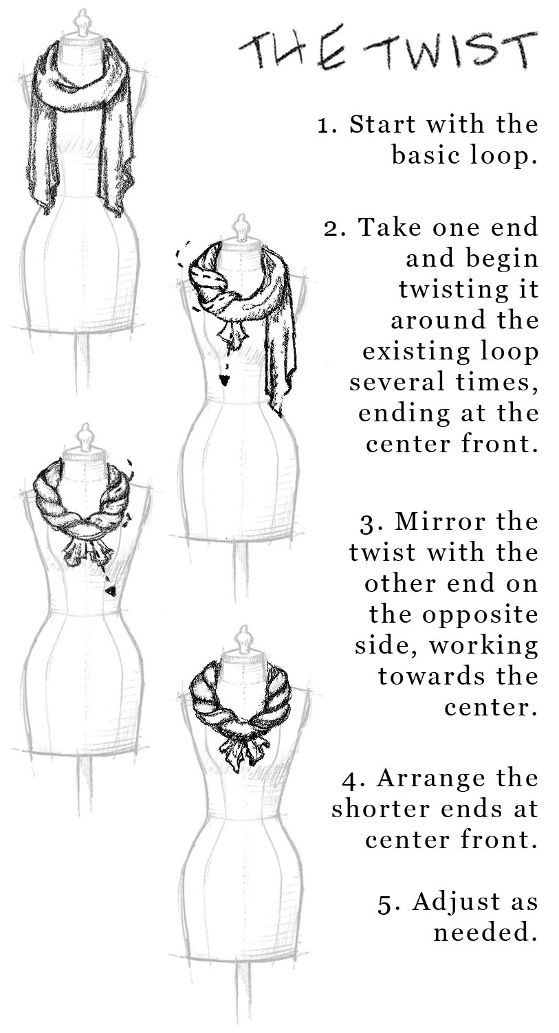 How To Tie A Long ScarfMadly Chic